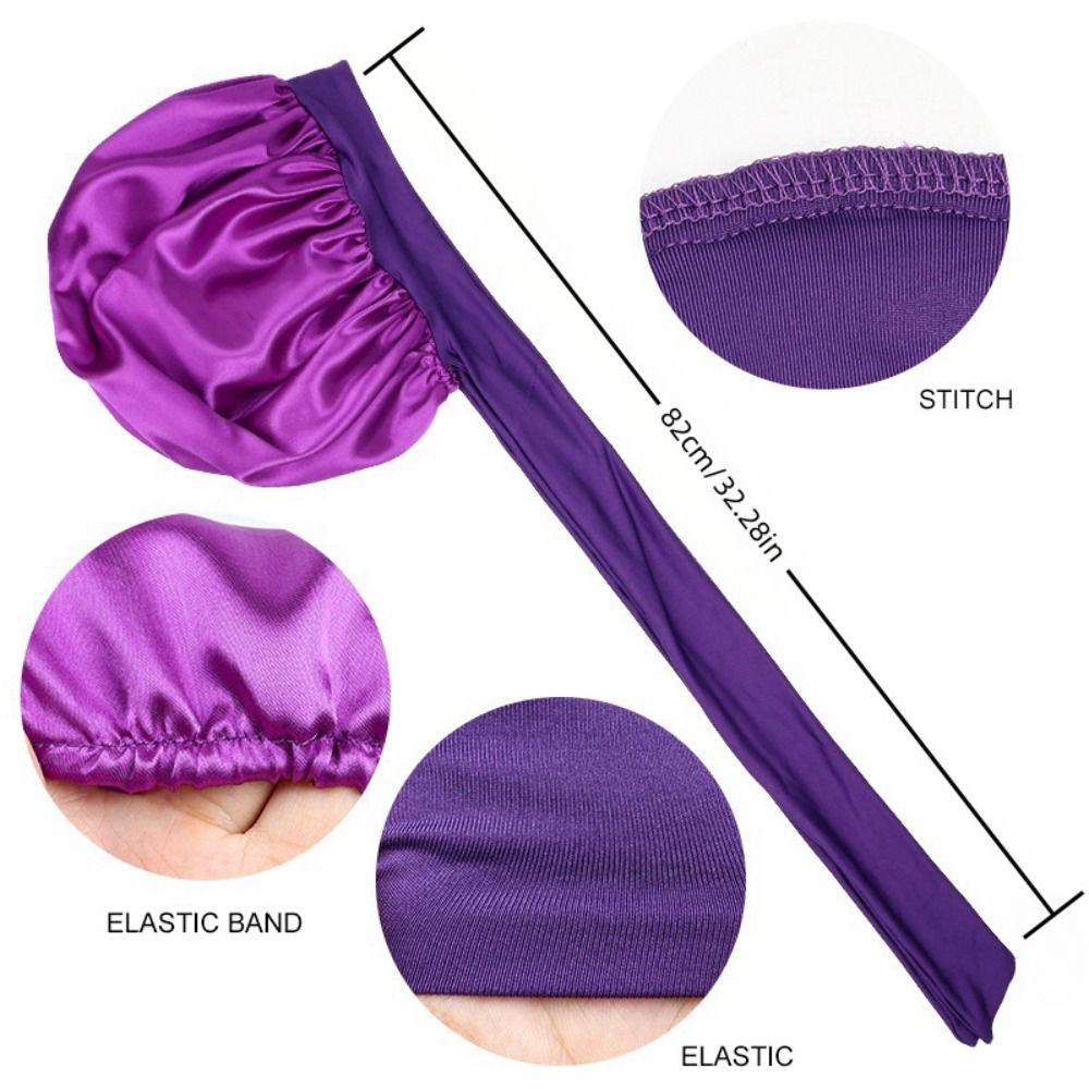 Solid Color Hair Care Cap Satin Material Satin Sleep Bonnet Protective Hair Bonnet For Women