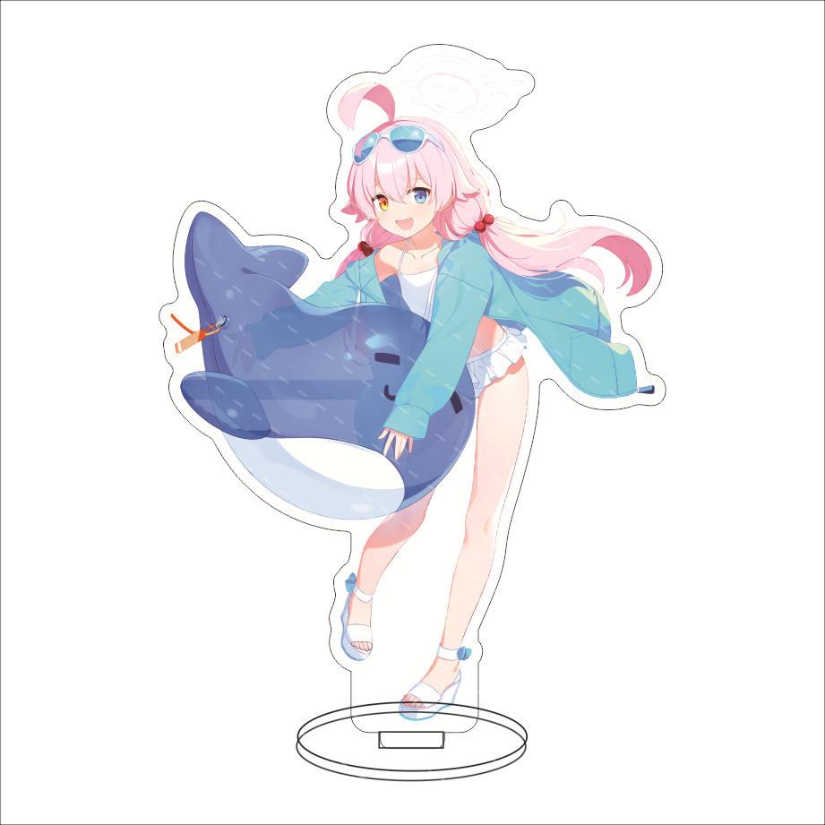 Anime Blue Archive Sunaōkami Shiroko Stand Model Cosplay 15cm Acrylic Game Figure Waraku Chis Cute Desk Decor Fans Collection