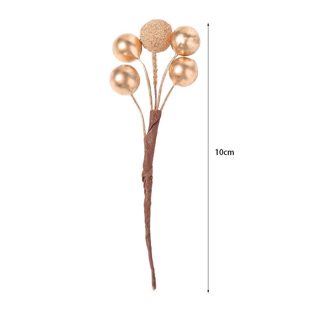 20 Pcs Simulated Christmas Artificial Berries Gold/Silver Gift Box Decorative Berries  Wedding