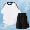 Sommer Set Herren Freizeit Sport Kurzarm Set Herren Zweiteiliges Set