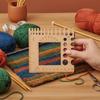 Functional Wooden Sock Ruler with Crochet Hook Gauge Essential for Accurate Knitting Measurements