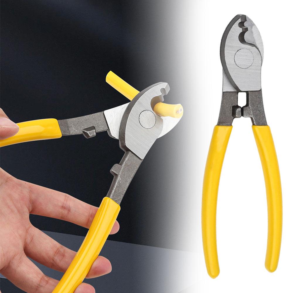 6 Inch Manual Electrician Cable Cutter Tool, Multifunctional Anti Slip Electrician Pliers, Labor-Saving Wire Stripping Pliers