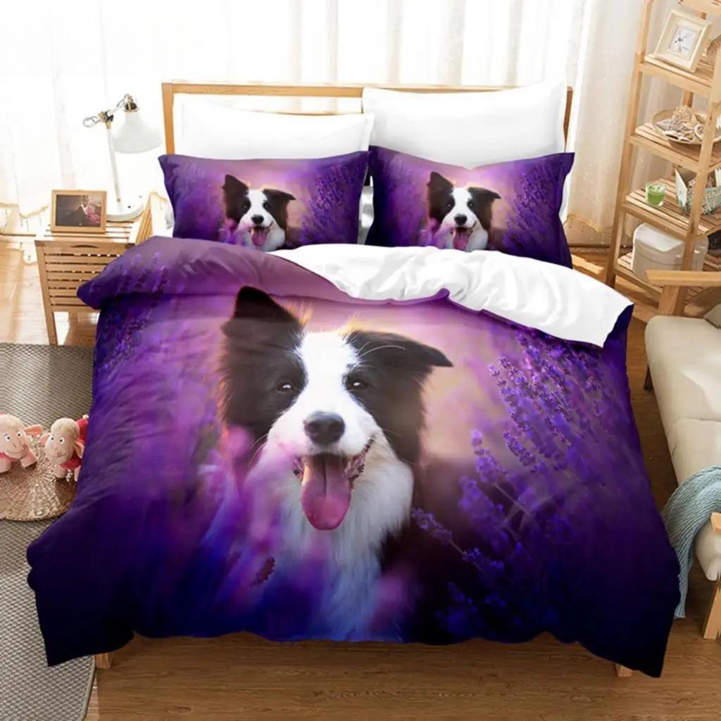 Lila Bettwäsche-Set, Bettwäsche, Bettbezug, Bettdecke, Kissenbezug, 3D-Bettdecke, Lavendel, Schmetterling, Doppelbett, voll, King-Size-Bett, Queen-Size-Bett, Einzelbett