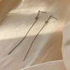Internet Celebrity Long Fringed Long Knotted Earrings Femininity New Fashion Simple Suitable For Round Face Earrings