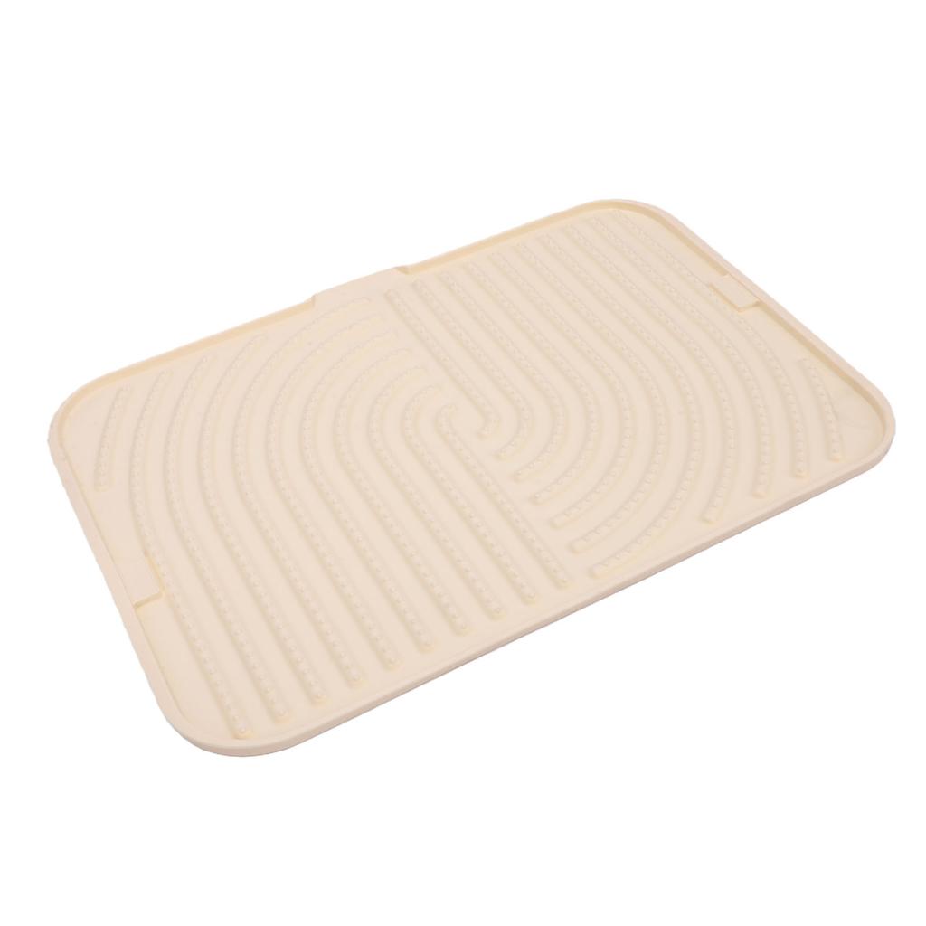 Silicone Dish Drying Mat with Slope Drain Design Non Slip Sink Dish Drying Rack Mat for Kitchen Counter