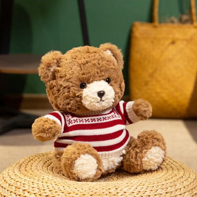25/35cm Neuer Simulations-Festtagshut Teddybär Stofftier Plüschtier Cartoon Anime Niedliches Geschenk für Kindergeburtstag Lustige Puppe