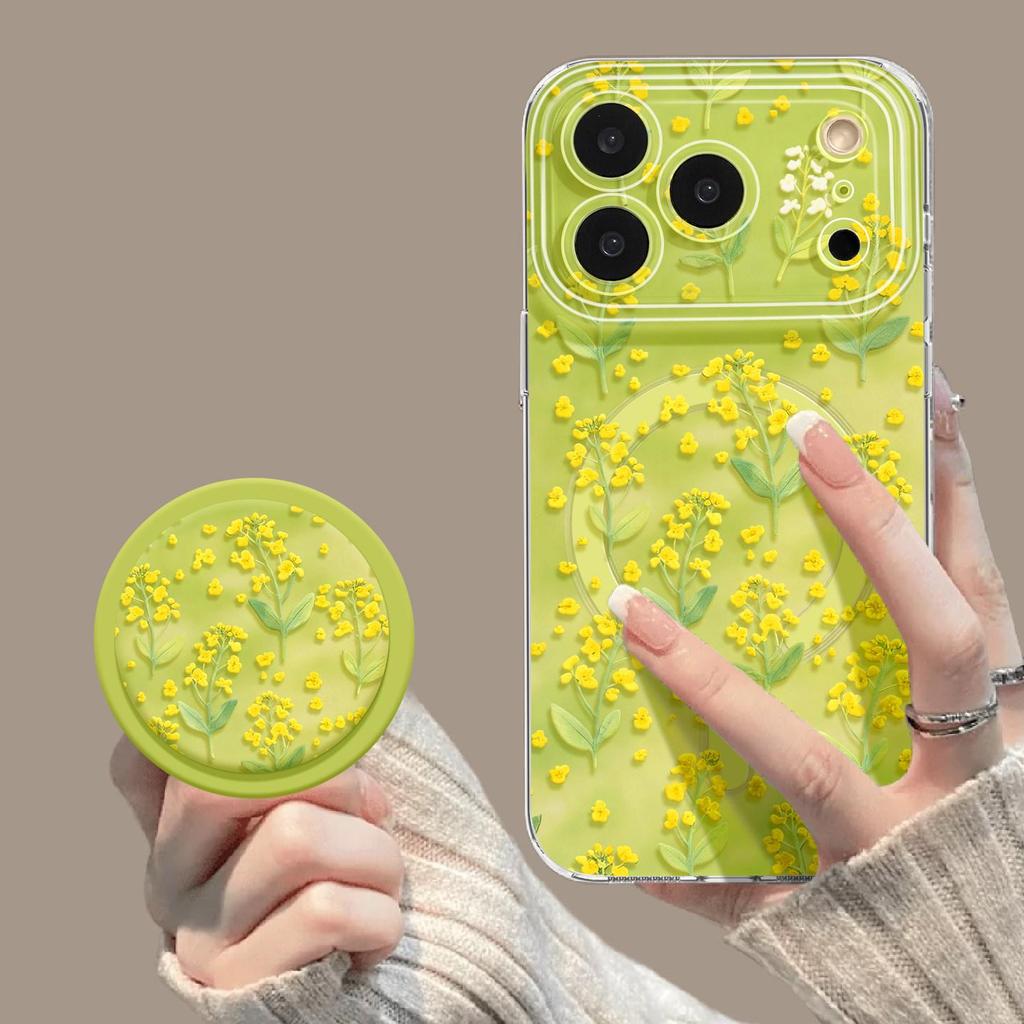 Rapeseed Flower iPhone 17 Case for Apple 16 Pro Max, Spring 15 Fresh Magnetic 13, 14 New Style Cover