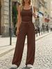 2026 Women's Casual Set: Solid Color Camisole & Wide-Leg Pants 2-Piece Outfit