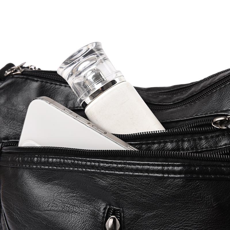 Dameveske Mor Crossbody-veske Stor kapasitet Flerroms Skulderveske