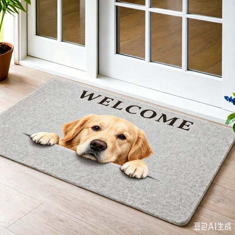 Lovely Peeking Frenchie Doormat Funny Cartoon Puppy Welcome Door Mat Anti Slip Absorbent Entrance Rug Indoor Floor Carpet Mat