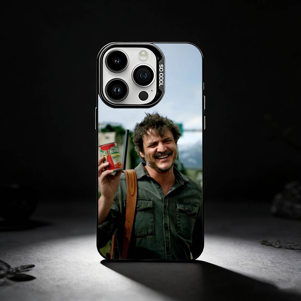 Pedro Pascal Phone Case For iPhone 17,16,15,14,13,12,11 Plus,Pro Max,XS,Colored Silver Phone Case
