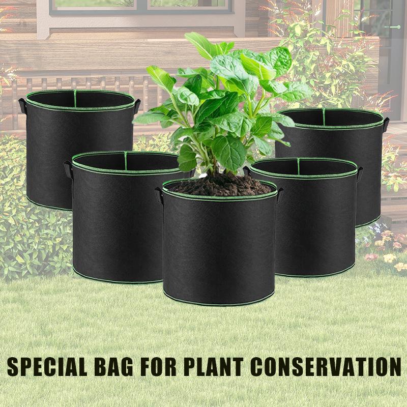 Round Thickened Non-Woven Planting Bag for Flowers and Vegetables 