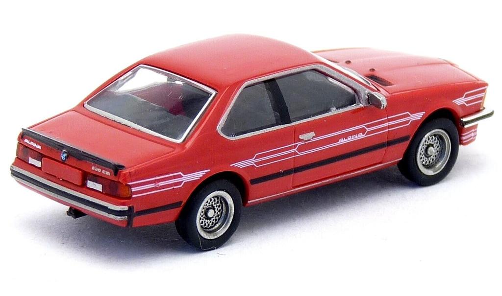 Brekina Spur HO Maßstab BMW 635 CSi 1977 Rot Alpina BREKINA Diecast Auto 1/87