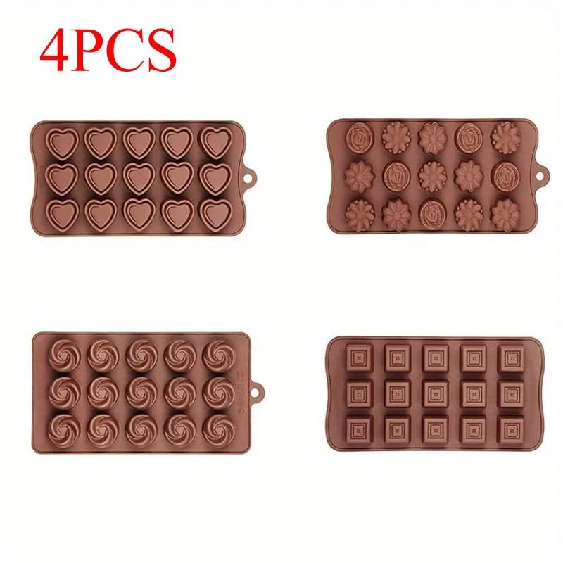 Chocolate Flower Molds Reusable Silicone Cake Chocolate Candy Fondant Mold Durable Rose Floral Soap Mould for Baker Ice Butter