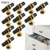 10pcs Aluminum Alloy Matte Cabinet Knobs Single Hole T Bar Cabinet Knobs Hardware Door Knobs Metal Cupboard Knobs