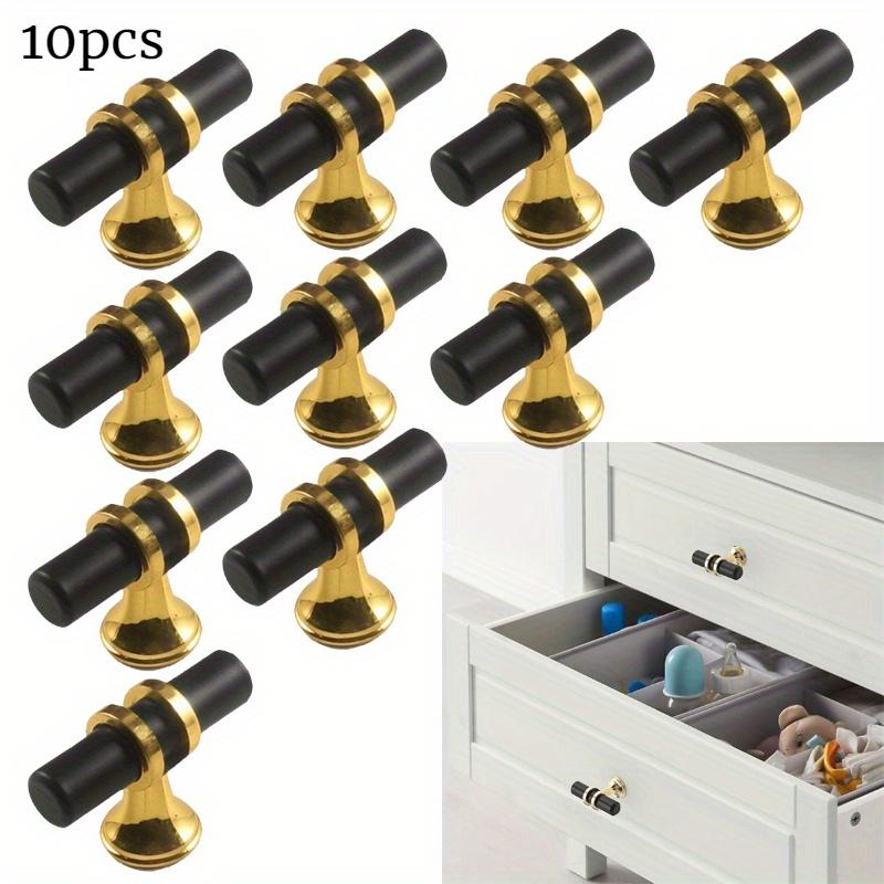 10pcs Aluminum Alloy Matte Cabinet Knobs Single Hole T Bar Cabinet Knobs Hardware Door Knobs Metal Cupboard Knobs