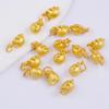 Gold-Plated Dumpling Pendant Necklace & Bracelet with Red Cord - Festive Chinese Charm Jewelry