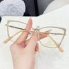 Luxury Cat Eye Anti-Blue Light Glasses Women Men Retro Square Half Frame Optical Computer Reading Eyeglasses Designers Spectacle