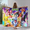 Kawaii Pokemon Pikachu Cartoon Flannel Blanket,Ultra Soft Warm Plush Throw for Home Bedroom Bed Sofa Cover Office Camping Gift
