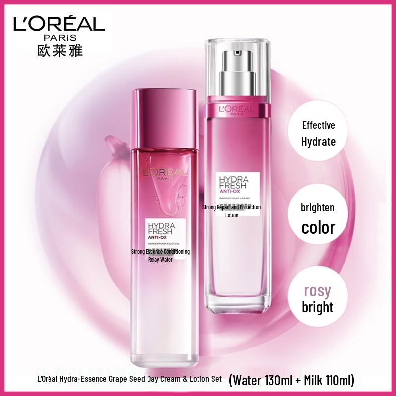 L Oréal Grape Seed Fortifying Repair Hydrating Toner & Lotion Set