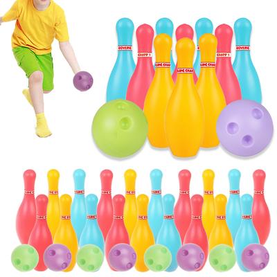 1/2sets Mini Bowling Set Physical Exercise Hand-Eye Coordination Training Backyard Indoor Outdoor Party Leisure Sports XJM