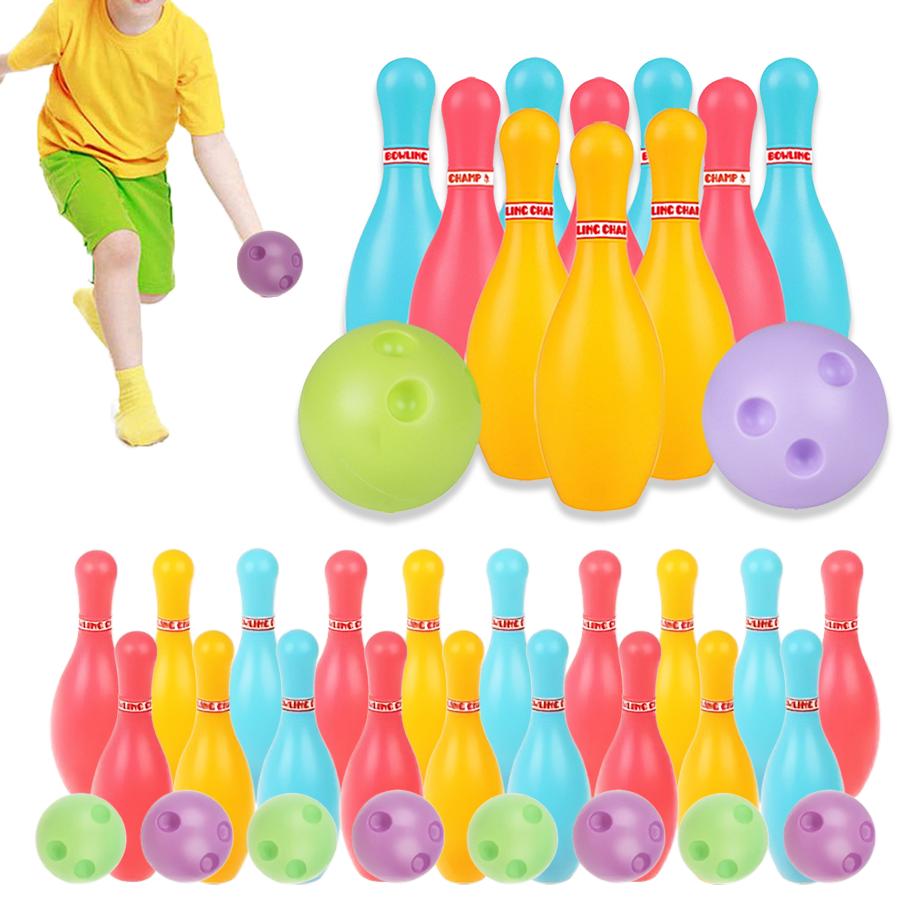 1set/12pcs Mini Bowling Set Physical Exercise Hand-Eye Coordination Training Backyard Indoor Outdoor Party Leisure Sports XJM