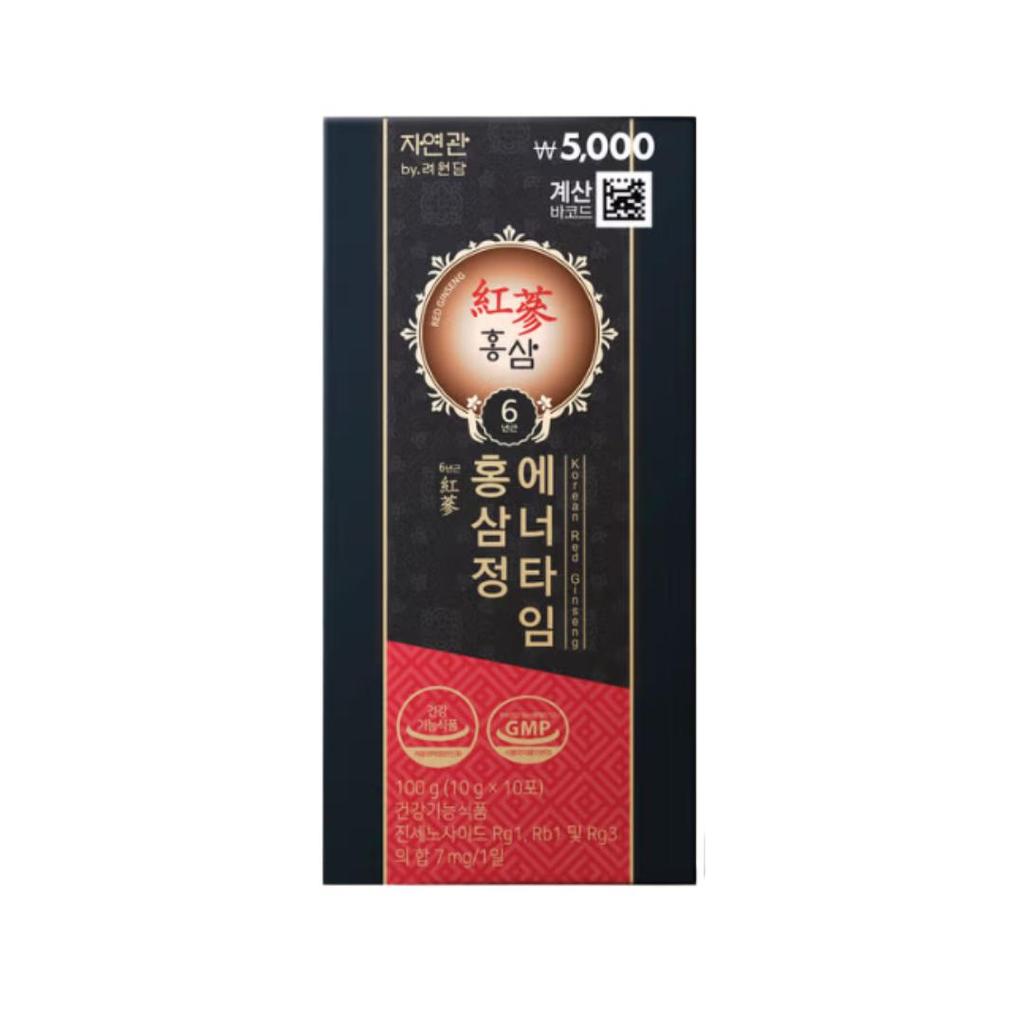 Jayeongwan 6-jähriger koreanischer roter Ginseng EnerTime Sticks (10 g x 10 Sticks) (3 Optionen)