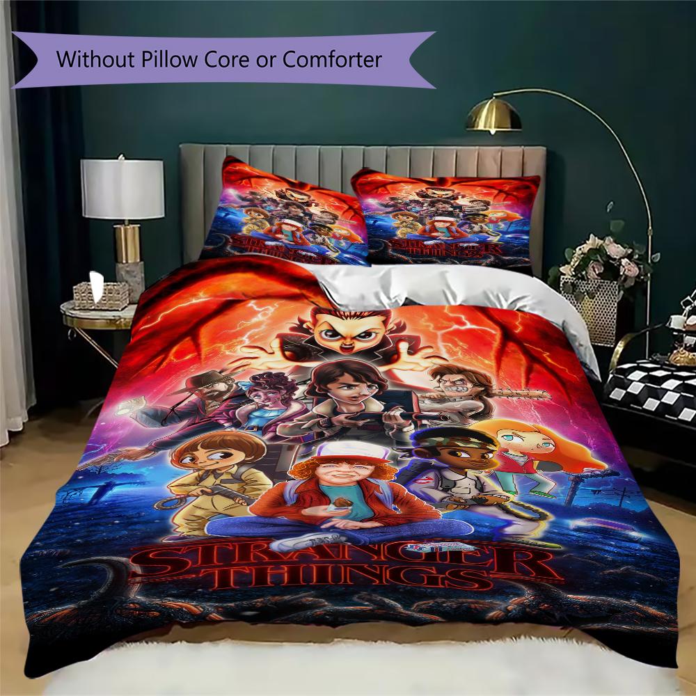 Stranger Things Upside Down Threepiece Set Without Core 1 Duvet Cover 2 Pillowcase Without Core Duvet Cover And Pillowcase