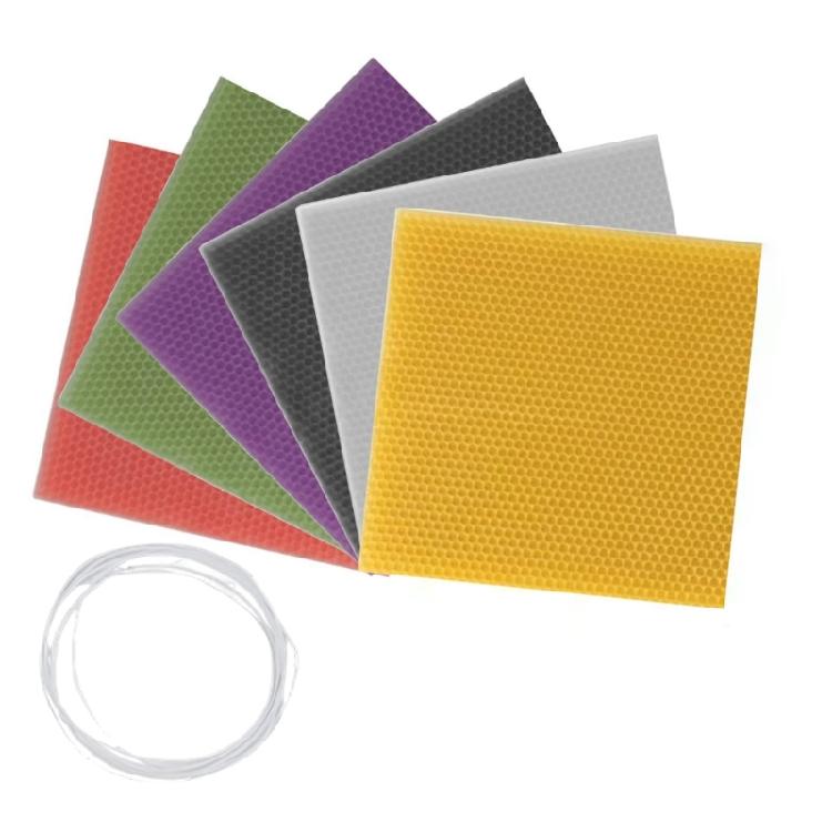 

6Pieces Candlewax Candle Making Sheet 20x20cm Natural Candlewax Sheet for Hobbyists Beginner Handamde Candle and Gift 1
