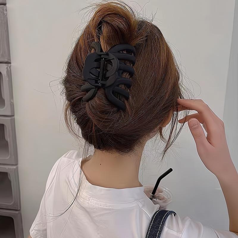 1pc Suitable for lazy style with high hair volume, grab clip, large pumpkin clip, hair clip, new shark clip