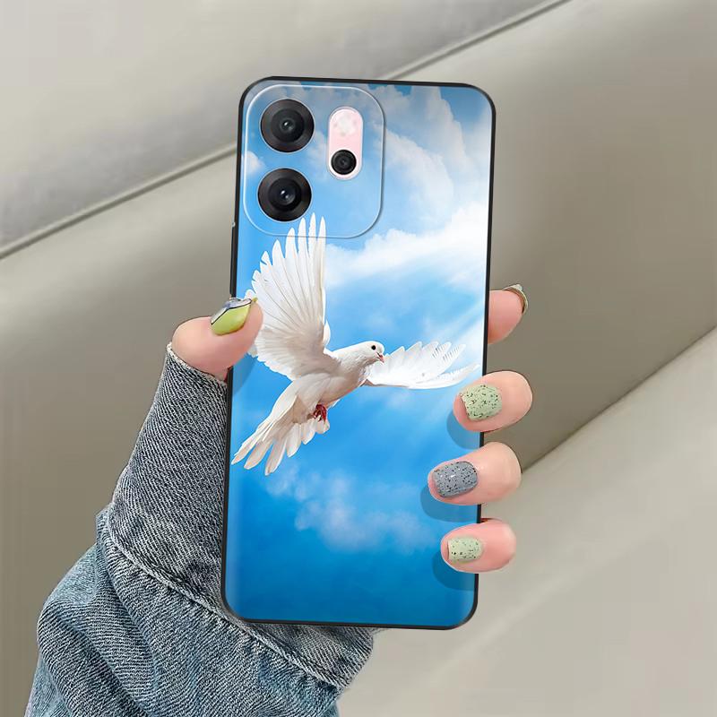 Per OPPO Reno14 F Custodia CPH2743 Cover Morbida in Silicone Gatto Carino Dipinto Protezione Fundas Per OPPO Reno 14F Reno14F Cover Posteriore Borse