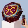 Ombrello Pieghevole Compatto West Ham United Modello Calcio Stampato Mini 5 Pieghe 8 Stecche Antivento Impermeabile Leggero Portatile
