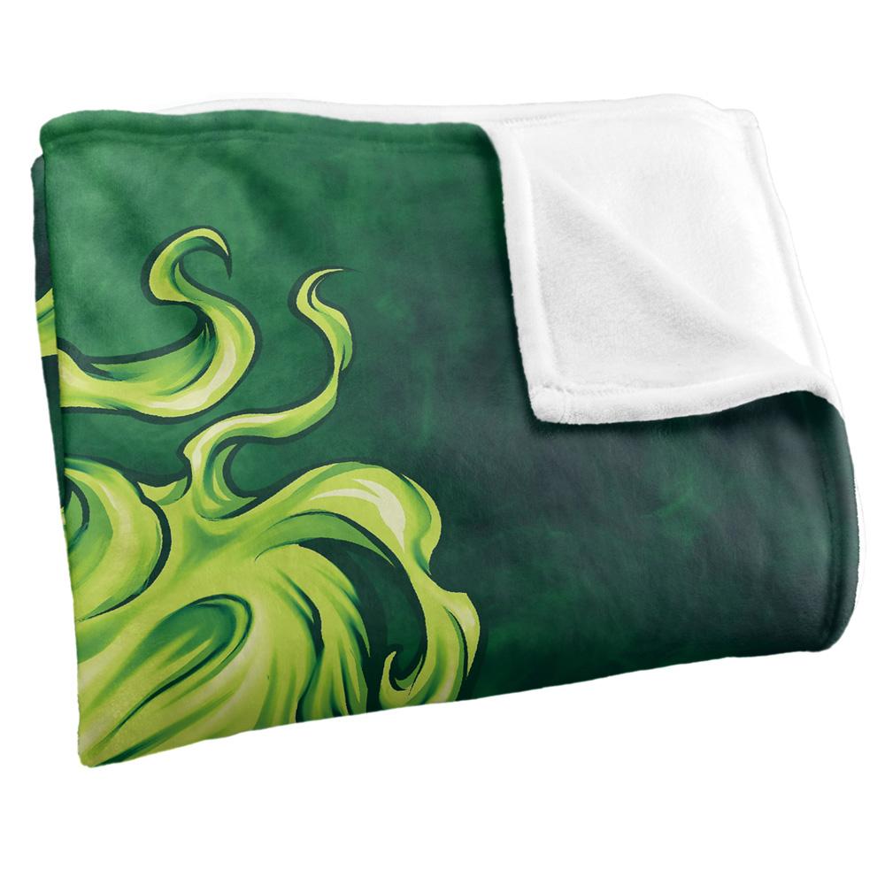 JQ Licensing Glowing Green Silky Skull Supersoft Blanket