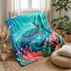 Oceanic Adventure Theme blanket Lightweight Warm Flannel Blanket Decorative Throw Blanket for Home Decoration