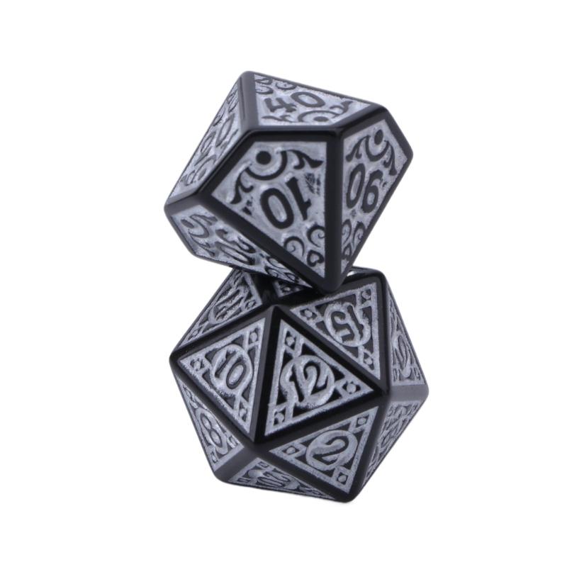 7Pcs/set Polyhedral Acrylic Dices Multiple Face Various Shape Digital Game Dices for Club Party Family Board Game Props