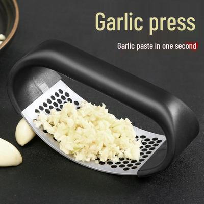 Stainless Steel Garlic Press & Masher - Grate, Mince, Peel Garlic Effortlessly