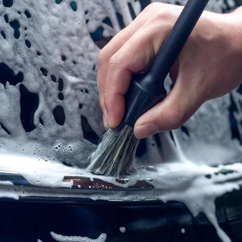 3PCS Car Detailing Brush Super Soft Auto Interior Detail Brush with Synthetic Bristles Car Dash Duster Brush Accessories