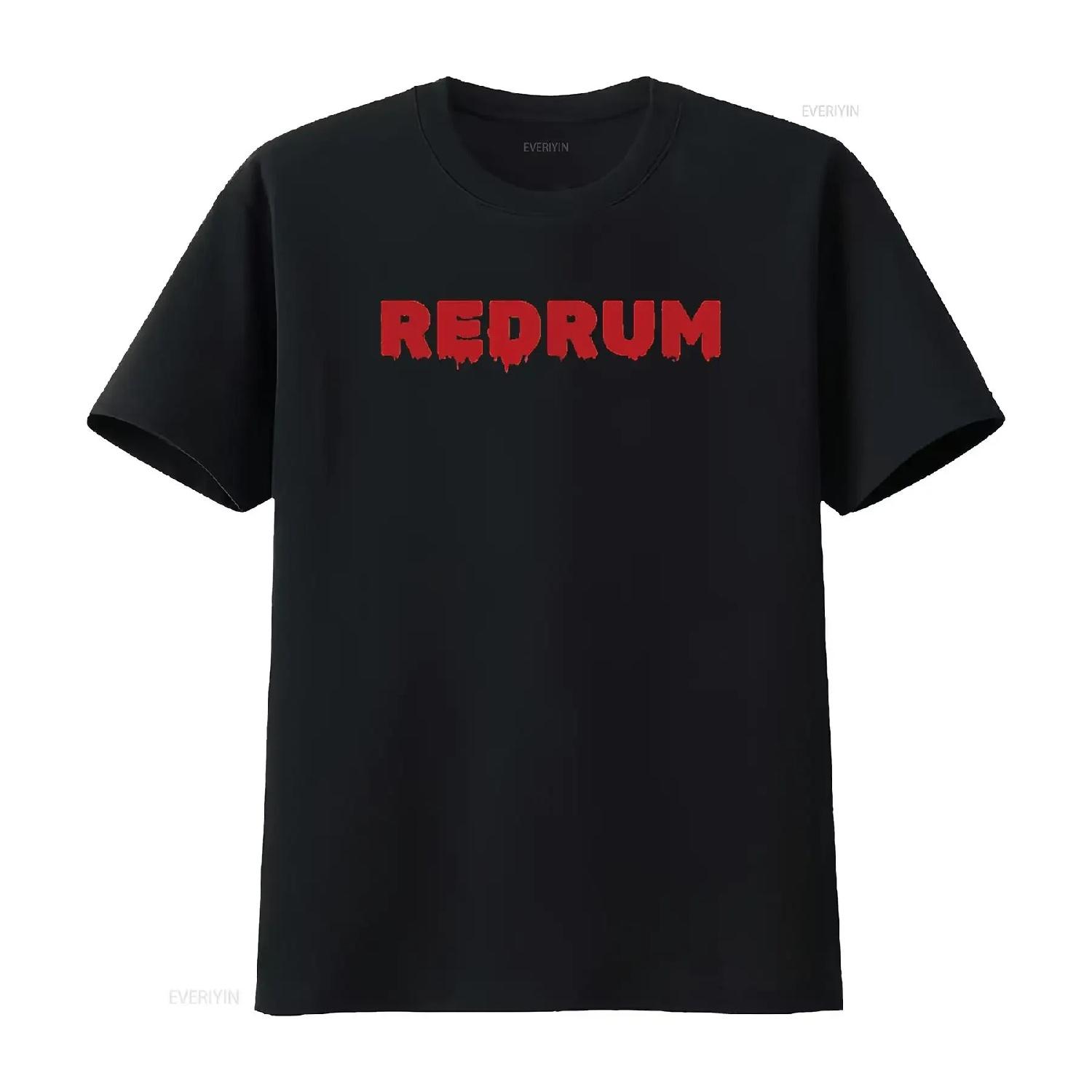 

Mens Redrum Horror Movie Quote Quick Halloween Costume T Shirt Black Small vintage Washed Versatile Unisex graphic S чёрный