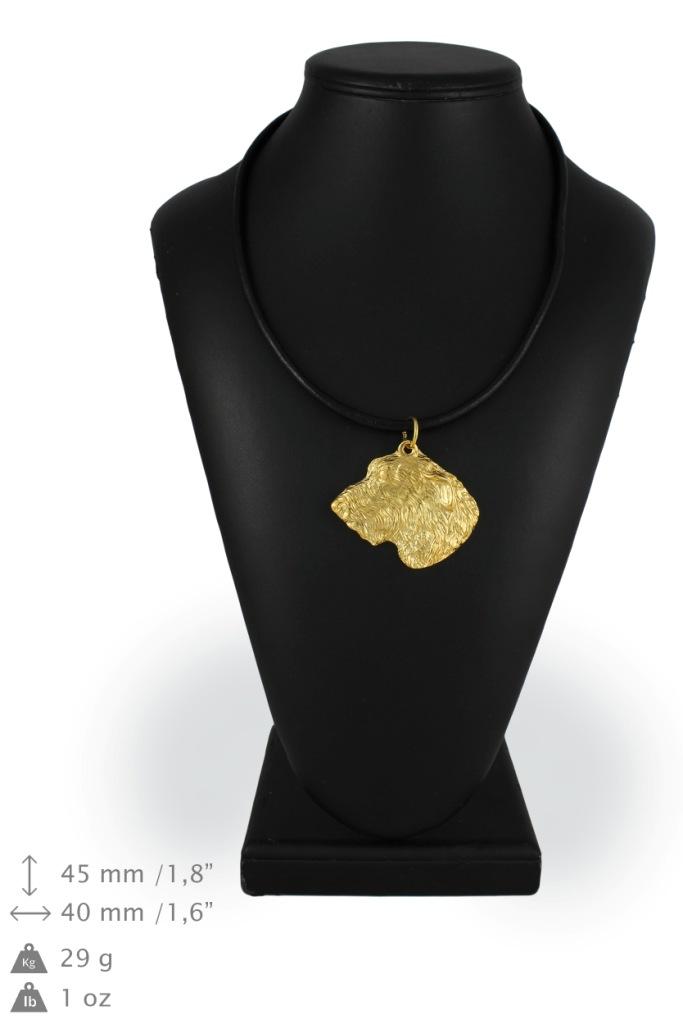 Irish Wolfhound I – Necklace with a Dog In a Gift Box, Gold-plated Pendant for a Dog Lover | Art-Dog