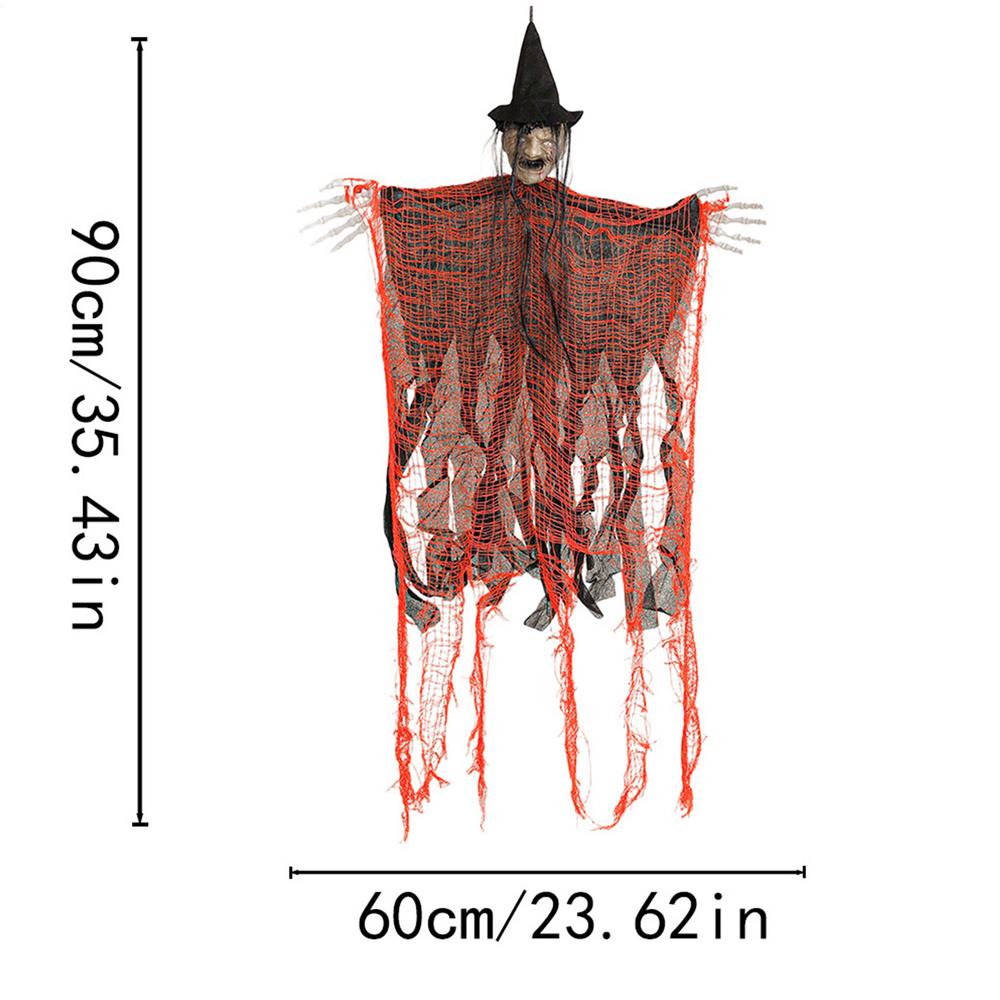 Halloweendekorationer Läskig Häxa Spökhus Hängande Ornament för Inomhus Utomhus Festtillbehör Veranda Gård Gräsmatta Trädgård