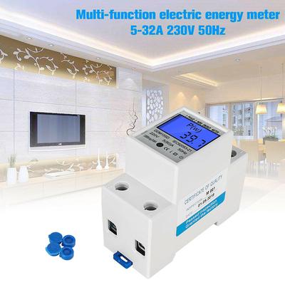 AC Meter DIN Rail KWh Meter Wattmeter 5-80A DDM15SD Digital Electric Meter