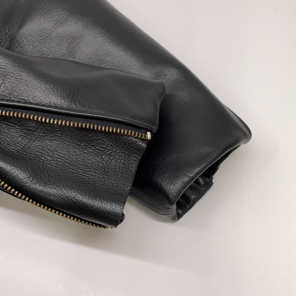 VANSON Typ E Czarna Skóra Krowia Podwójna Kurtka Motocyklowa Kurtka 34 czarnyUżywany