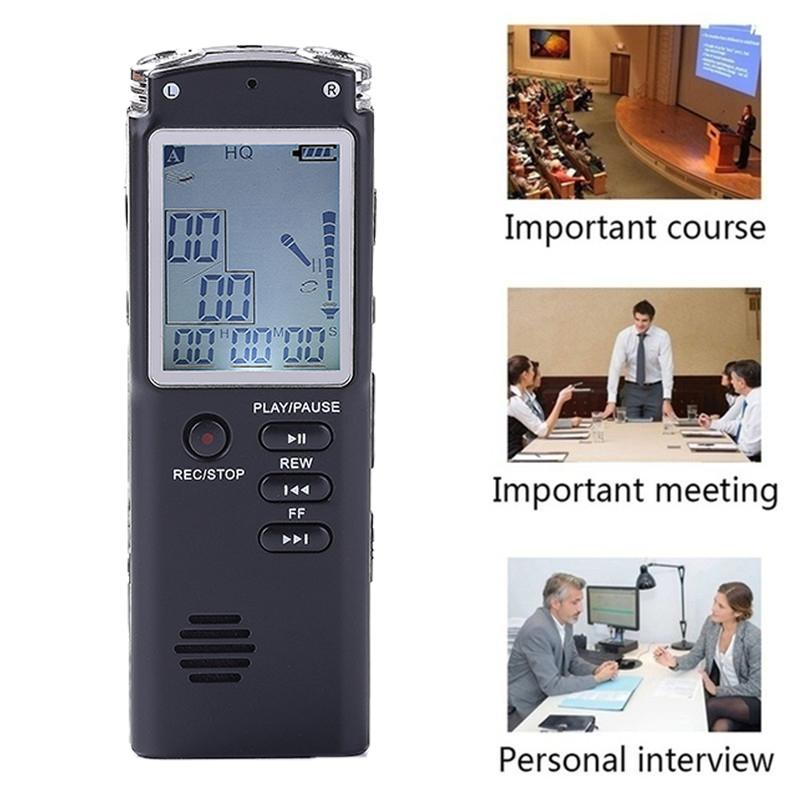 Professional USB Voice Recorder 96 Hours Dictaphone Digital Audio Voice Recorder Speaker WAV MP3 Player 8/16/32GB