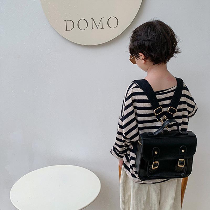 Korean Retro Baby Backpack Primary School Bag Kindergarten Kids Cambridge Bags Cartoon Bear Children's Boys Girls Shoulder Bag