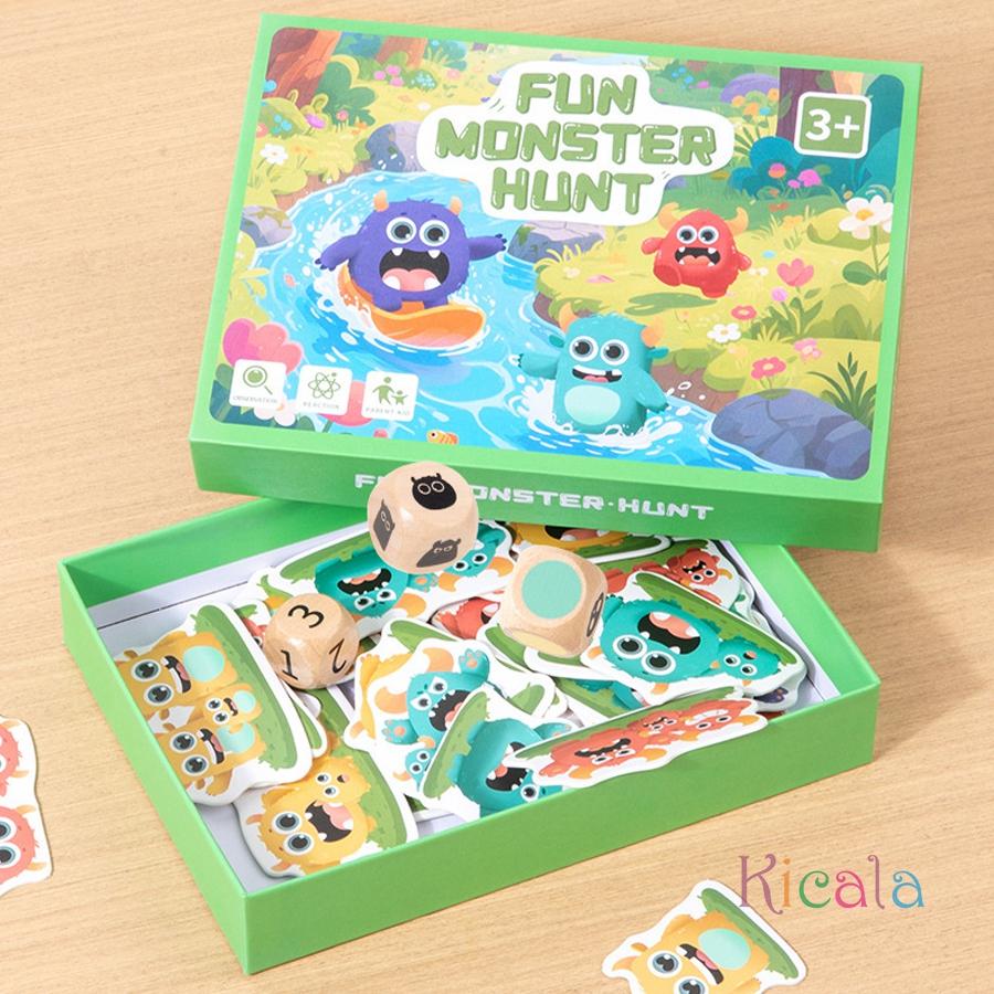 Kid Fun Catch Monster Social Board Game Montessori Color Shape Matching Number Cognition Logice Thinking Clearance Education Toy