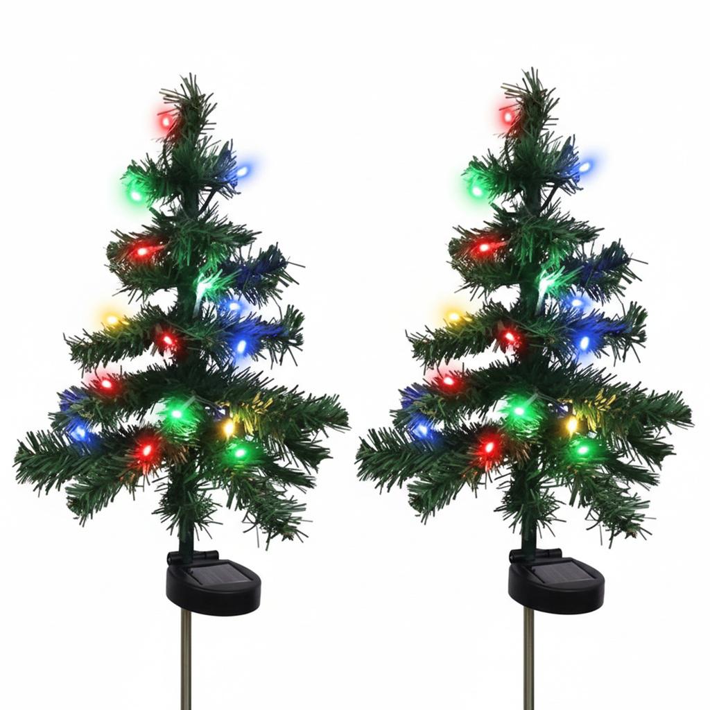 Solar Christmas Trees Lights IP44 Waterproof Lighting Modes Outdoor Christmas Tree for Yard Families Outdoor Decor