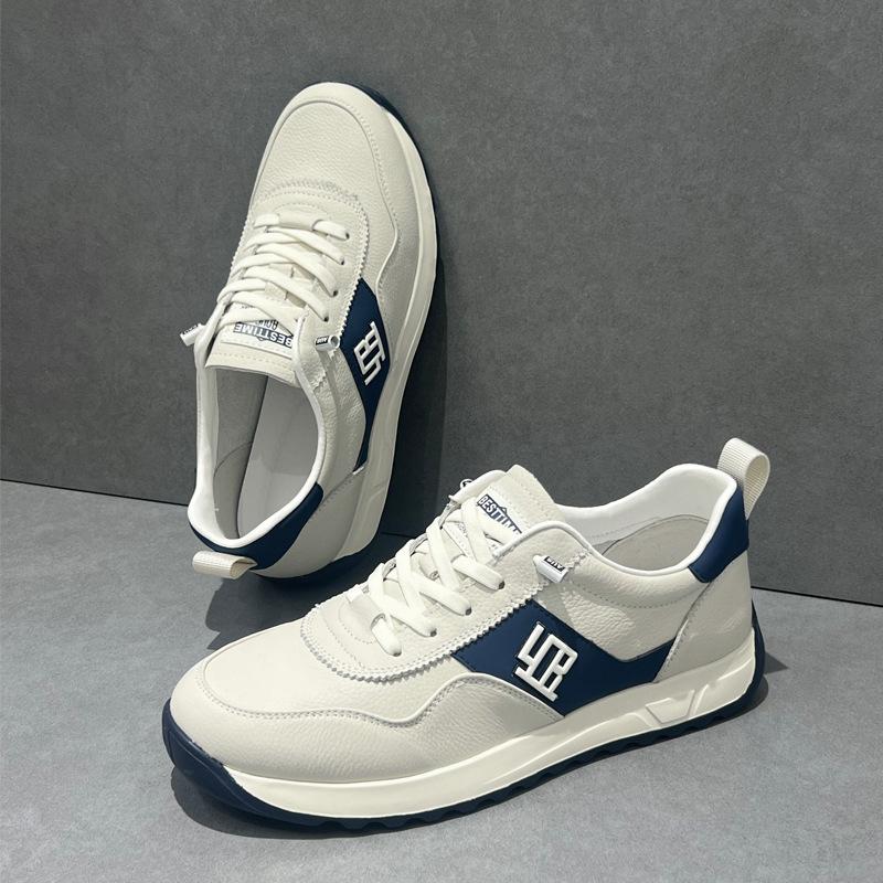 Grenzüberschreitende Herrenschuhe Neue Leder Kleine Weiße Schuhe Ultraleicht Weichsohlige Forrest Gump Schuhe Atmungsaktive Deutsche Trainingsschuhe Sport