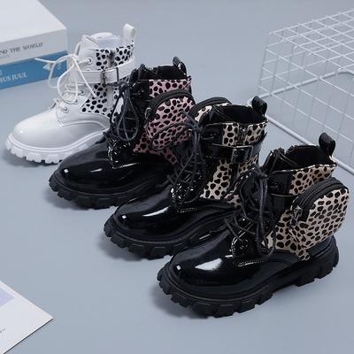 Boys And Girls Baby Pocket Martin Boots Round Head Side Zipper Short Fashion Boots