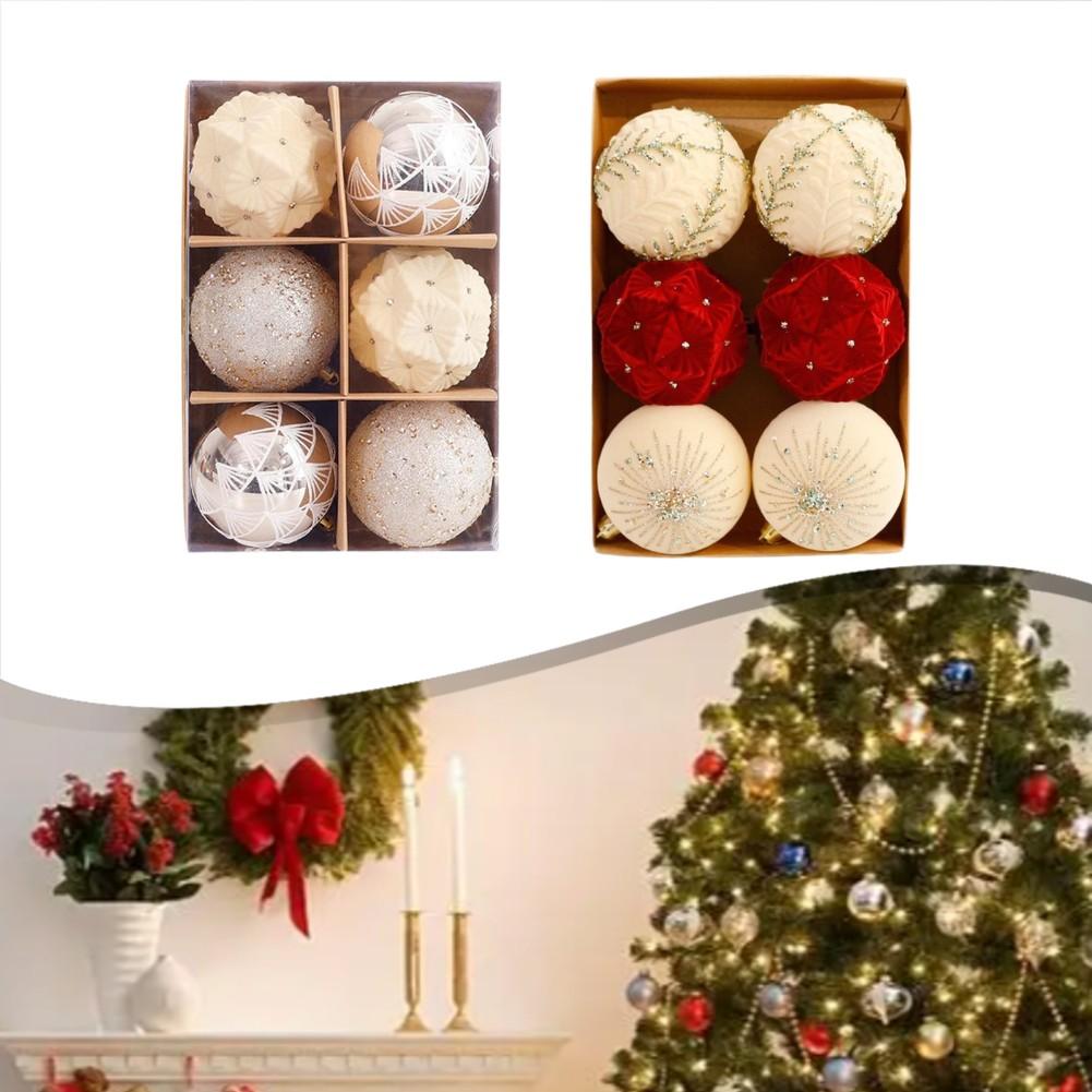 Holiday decoration set 6 Christmas balls wine red and For champagne gold colors diameter 85cm for Christmas tree ornaments