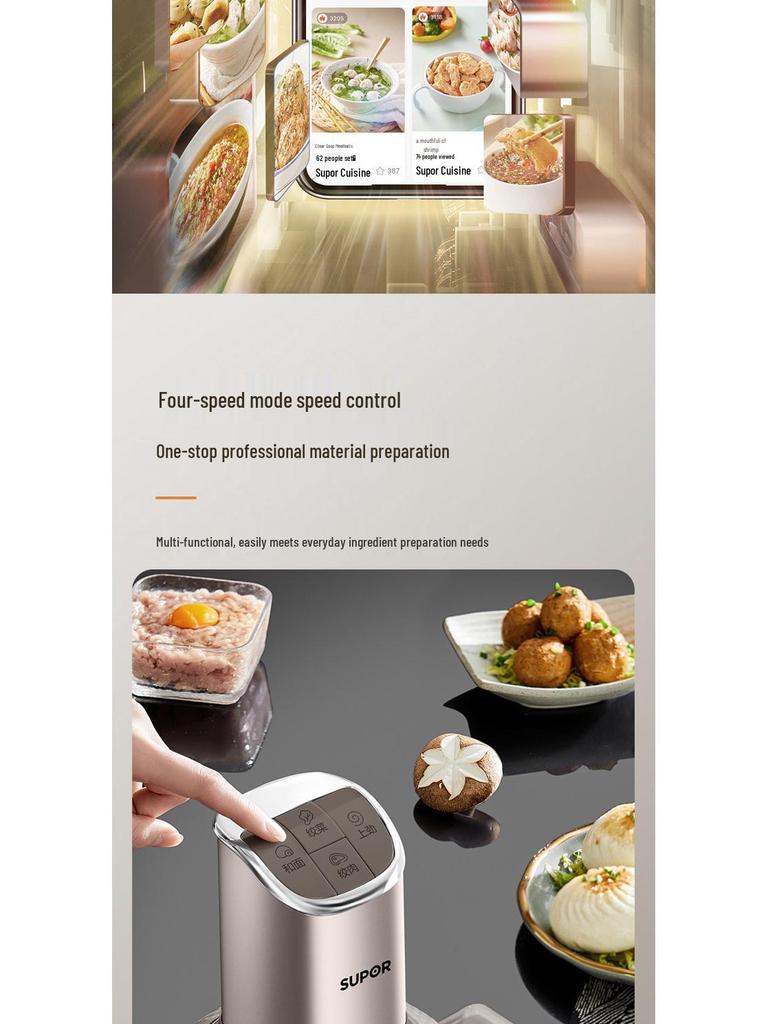 Supor 2.5L Multifunctional Food Processor: Baby Food Maker, Dough Kneader, and Meat Grinder (JRD09)